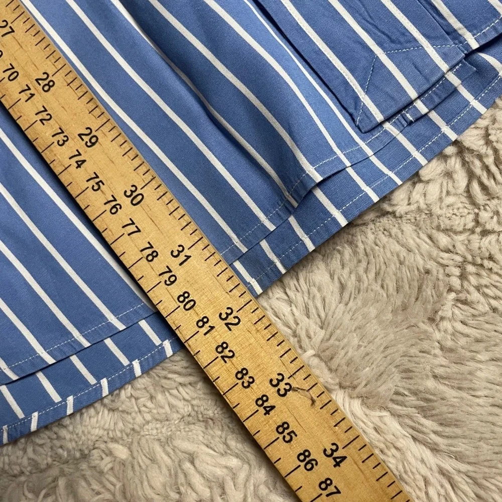 Ralph‎ Lauren Mens Classic Fit Striped Button Down Shirt Blue White XL 17 34/35